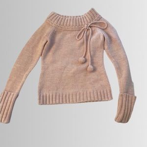 Ann Taylor Loft Boat Neck Sweater with Adorable Bow